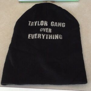 Wiz Khalifa Black Beanie with White Text